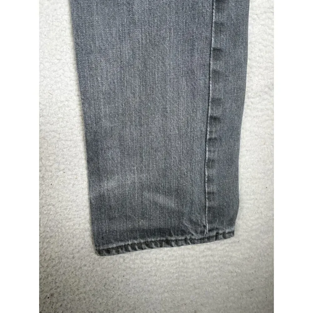 J Crew 770 Jeans Mens 30x34 Gray Kaihara Japanese Denim Slim Fit Straight Leg
